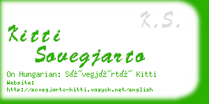 kitti sovegjarto business card